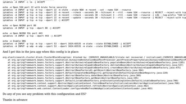 DevOps & SysAdmins: Iptables config breaks Java + Elastic Search communication смотреть онлайн