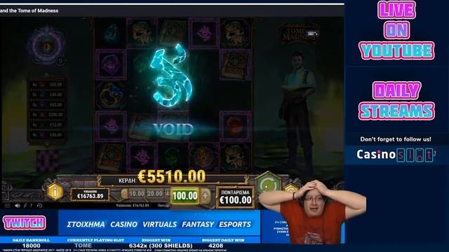 ΜΠΗΚΑΜΕ BONUS ΜΕ 100€ SPIN ΣΤΟ TOME OF MADNESS... | BIG SLOTS WIN [9/3] смотреть онлайн
