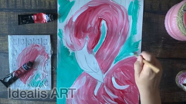 Как нарисовать фламинго смотреть онлайн