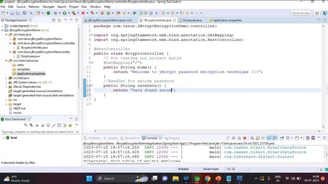 Password encoding using jBcrypt library in spring boot. смотреть онлайн