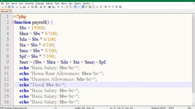 PHP Calculate Payroll for Employee Using UDF (Simple Function) Video Tutorials смотреть онлайн