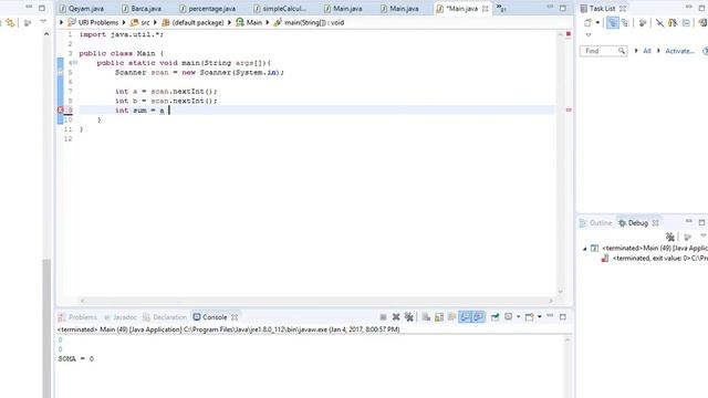 URI Online Judge Solutions in Java - Problem 1003 смотреть онлайн
