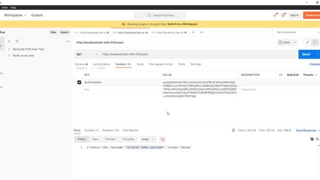 7 - Codeigniter 3 Authenticate Api Request with JWT Token смотреть онлайн