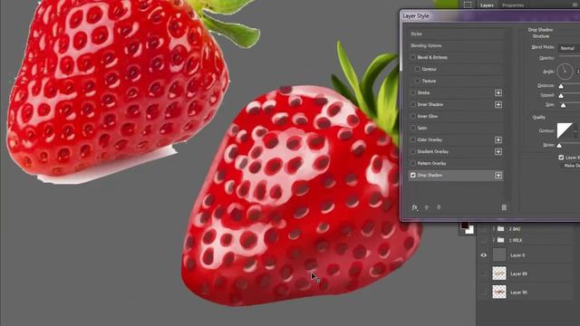 [Tutorial] Strawberry | How to Draw a Strawberry | Туториал Как Нарисовать Клубнику в Фотошопе