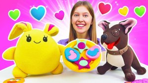 Игрушки сортеры для Шоколадки и Лаки! Игры для детей и готовка из Плей До