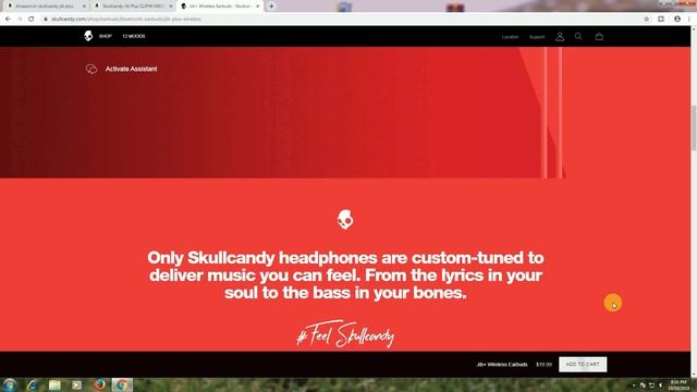 Skullcandy Jib Plus S2JPW-M010 Wireless in-Earphone with Miced/Black смотреть онлайн