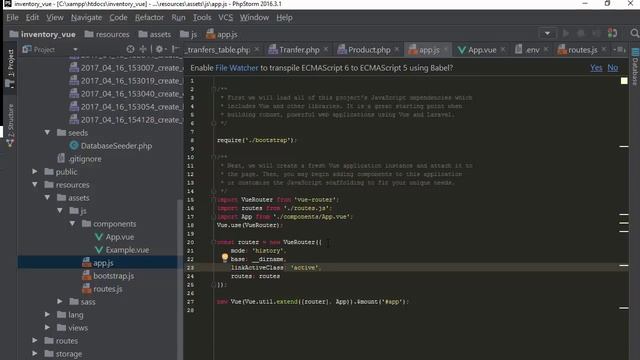 【Laravel 5 4 Vue 2 2 x】 Setting up vue project part 1 смотреть онлайн