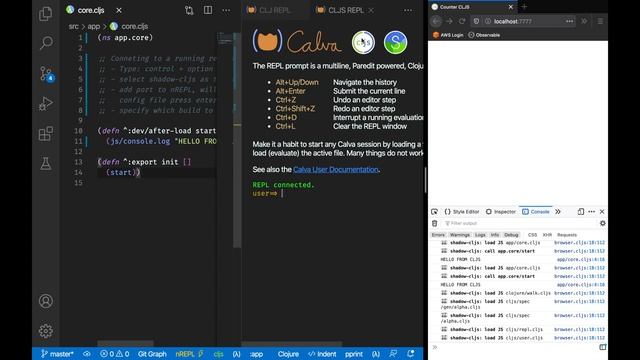 REPL Integration: Calva with VS Code смотреть онлайн