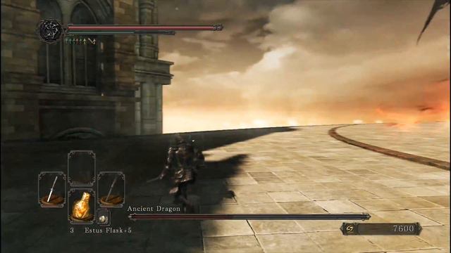 Dark Souls II Scholar of the First Sin: Ancient Dragon Boss Fight смотреть онлайн