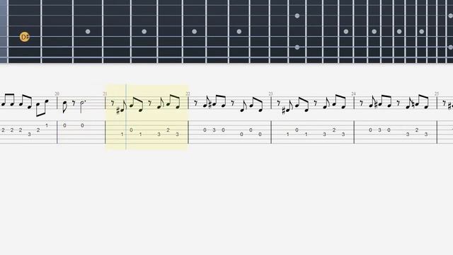 Dragon Warrior - Hero's Theme - Guitar Tab (Tabulature) смотреть онлайн