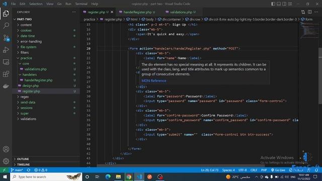 #1 - practice make a registration form using php смотреть онлайн