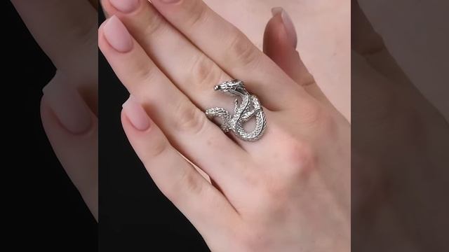 94014067 - Кольцо "Дракон" из серебра 925 пробы смотреть онлайн