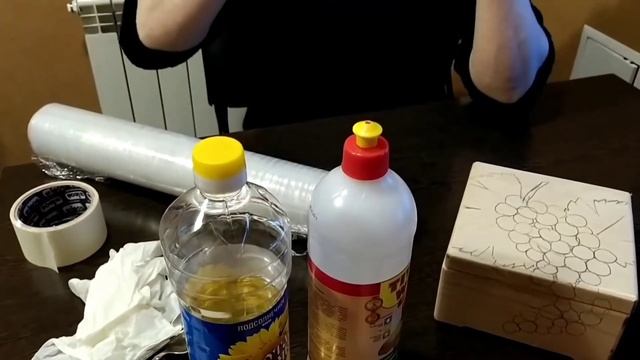 Объемным рисунком "виноград" на шкатулке, делаем своими руками. Часть 1-я смотреть онлайн