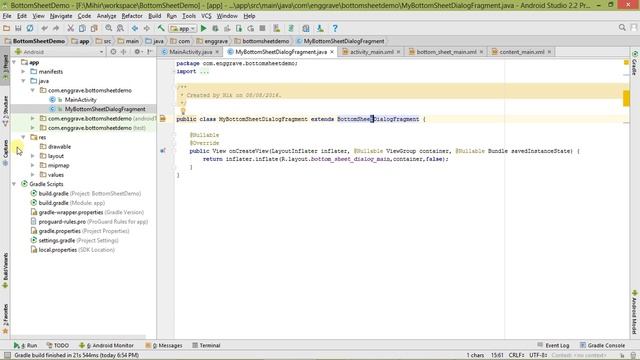 Android Bottom Sheet View Tutorial Part 5 смотреть онлайн
