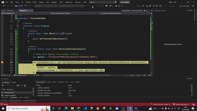 C# Youtube API Integration | .NET CORE Application