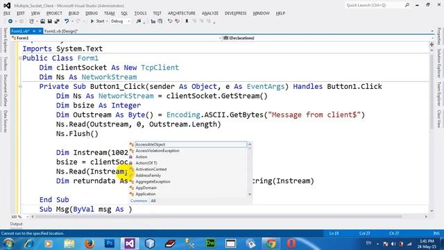 Multiple Threaded Client Socket in VB NET 2012 Part2End смотреть онлайн