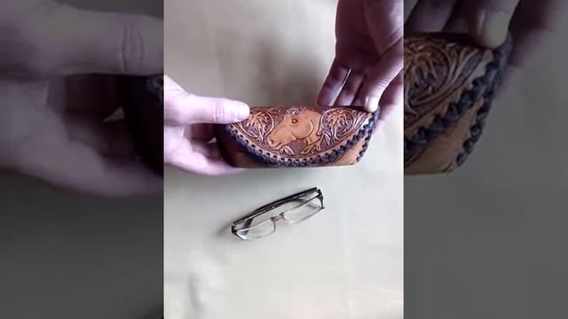 Футляр для очков очечник кожаный ручная работа аксессуар из кожи handmade смотреть онлайн
