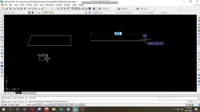 Dasar menggambar 2D di autocad bag.2 (POLYLINE) смотреть онлайн