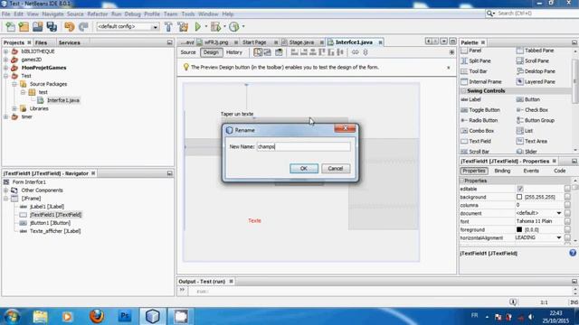 afficher un texet avec JLabel et JTextField Java смотреть онлайн