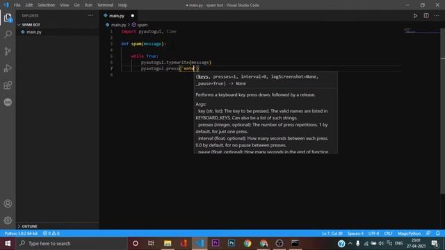 Create your own whatsApp spam bot using python and spam your friends for fun. смотреть онлайн