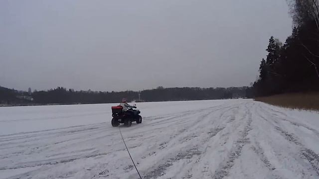 CF moto 550 + Лыжи )))) смотреть онлайн