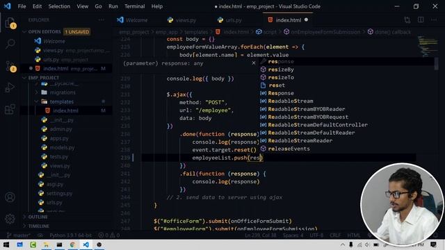 16. Updating employee Table | Ajax | Django ? смотреть онлайн