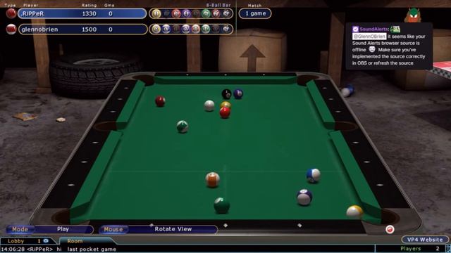 Virtual Pool 4, 8-Ball US Bar (last pocket), 3 April 2022 смотреть онлайн