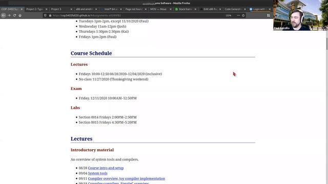 Lecture 10: Code generation: variables, assignment, and expressions (COP-3402 Fall 2020) смотреть онлайн