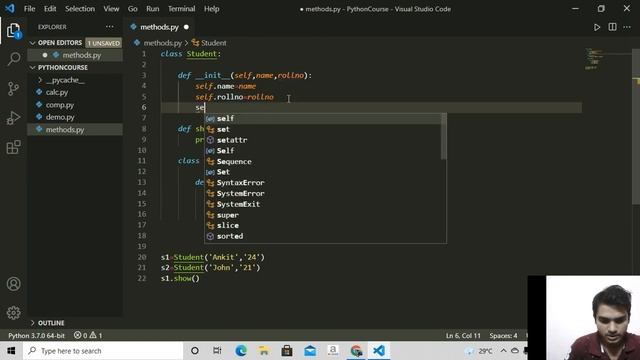 51 Inner Class in Python Hindi смотреть онлайн