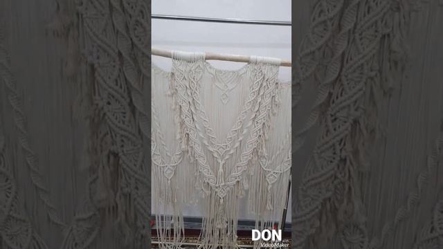 настенное панно в технике макраме послужит декором в фото студии. смотреть онлайн