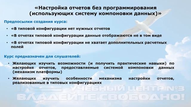 Новый курс "Настройка отчетов без программирования в "1С:Предприятие 8" смотреть онлайн