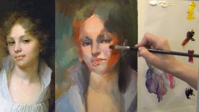 5 урок. Нарисовать портрет маслом. Лопухина. Урок портрета пишем копию картины Боровиковского смотреть онлайн