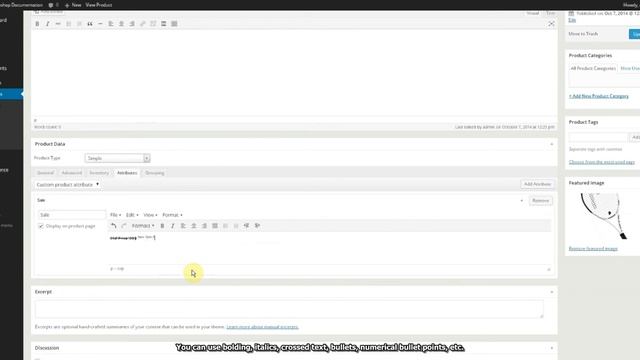 Jigoshop: Custom Attributes TinyMCE — Documentation смотреть онлайн