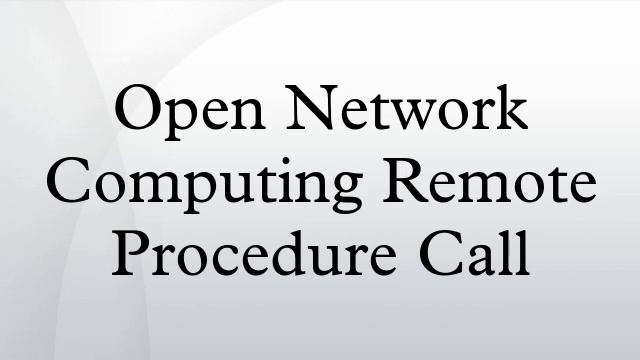 Open Network Computing Remote Procedure Call смотреть онлайн