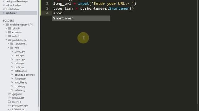 python short URL project in less than 4 lines | python project | python project tutorial смотреть онлайн