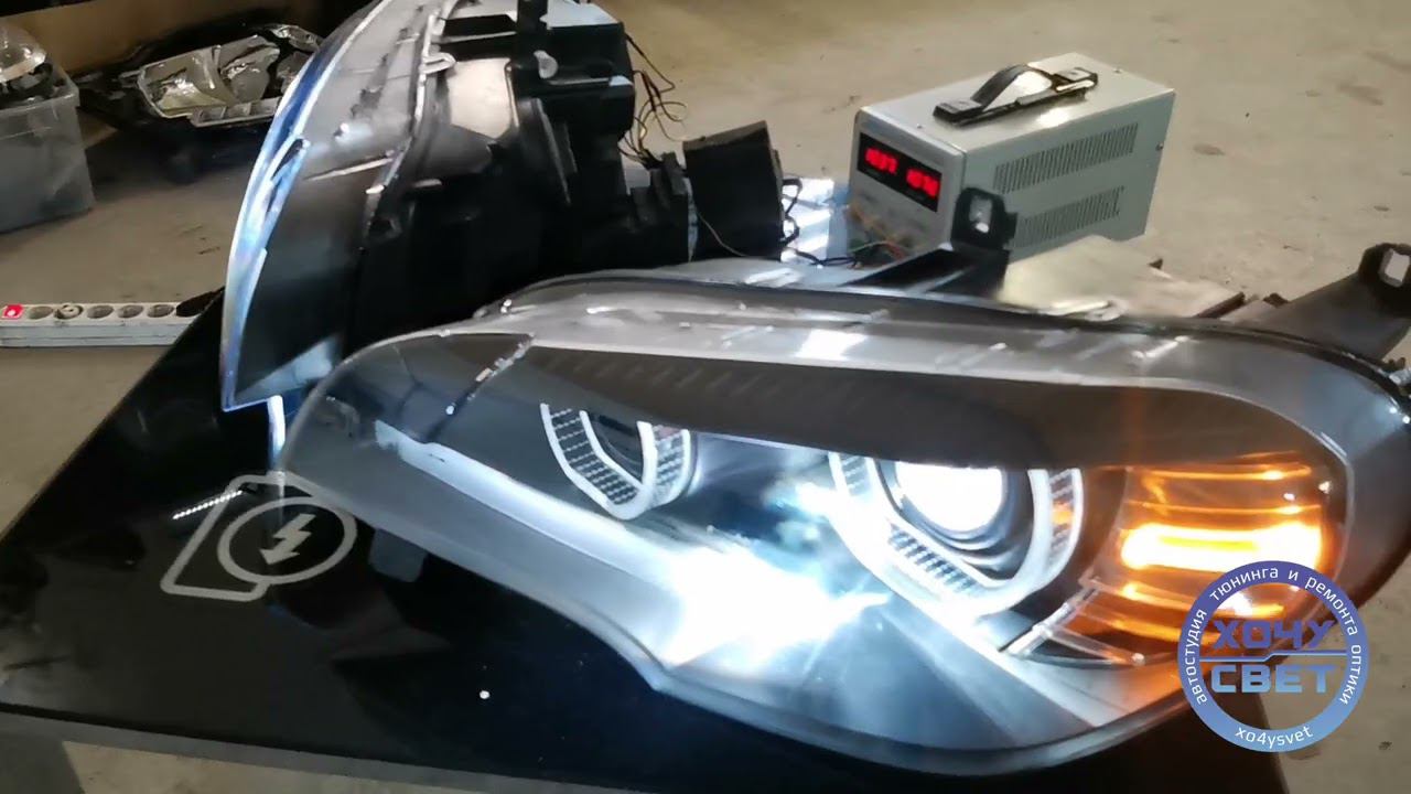 bmw X5 e70 Bi-led aozoom A10 - 3d Angel eyes f-style би-лед линзы 3д ангельские глазки бмв е70 смотреть онлайн