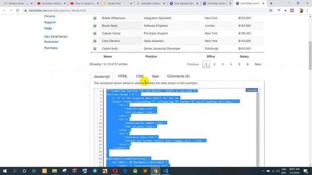 Laravel display data relationship to datatable collapse row смотреть онлайн