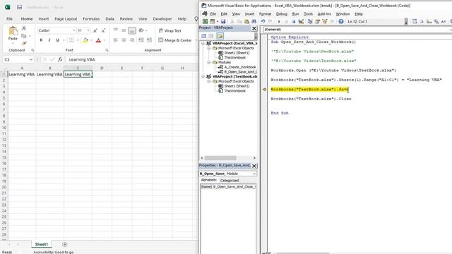 Open Workbook By Macro| How to Save Excel Workbook Using VBA | How to Close Workbook by Using Macro смотреть онлайн
