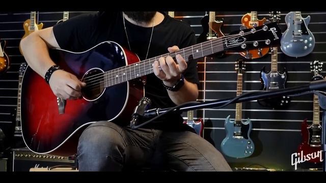!!Slash Collection!! Gibson J-45 Vermillion Burst sound & review смотреть онлайн