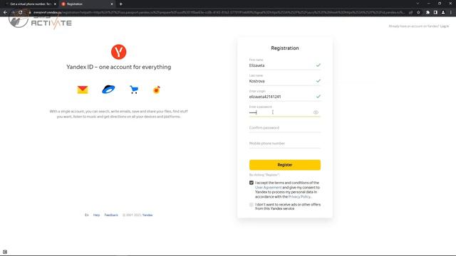 Registration in Yandex WITHOUT A PHONE NUMBER! Virtual number for Yandex смотреть онлайн