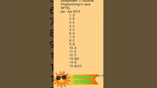 Programming in Java Assignment 11 Solution NPTEL смотреть онлайн