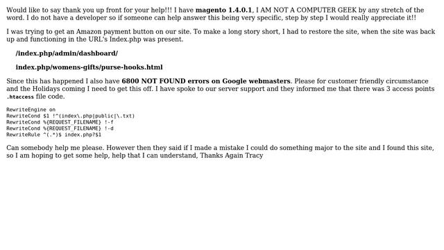 Had to restore site, when it came back it has index.php in the urls, how do I get rid of the... смотреть онлайн