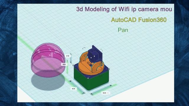 IP Wi-Fi camera 3d cad design using AutoCAD Fusion360 смотреть онлайн