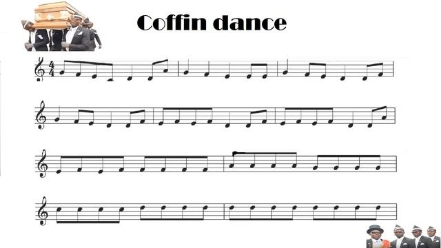 Coffin dance meme(Astronomia)(+Ноты для блокфлейты)))))))). смотреть онлайн