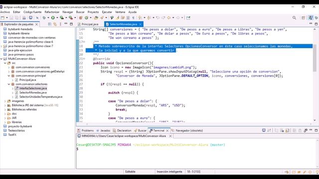 Desarrollo MultiConversor challenge 1 JAVA Alura y Oracle One next education. смотреть онлайн