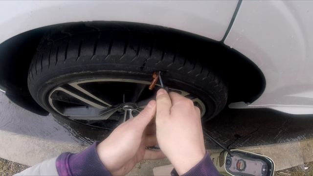 Как починить боковой порез? Пробило шину смотреть онлайн