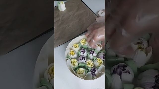 Тюльпаны из зефира. Оригинальный и вкусный подарок для ваших знакомых и близких. смотреть онлайн