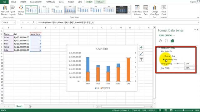 cara membuat grafik dua sumbu vertikal ms excel bag 1 (Combo) смотреть онлайн