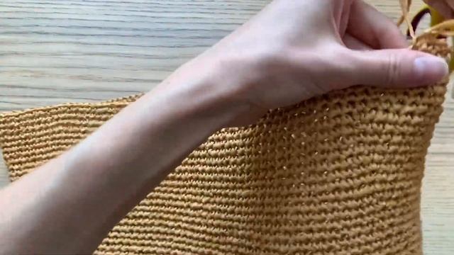 Сумка из рафии крючком. Полный видеоурок! смотреть онлайн