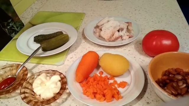 Салат на новый год с морским окунем. смотреть онлайн